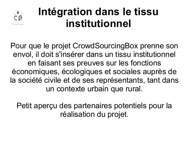 Analyse Institutionnelle Et économique De La Crowdsourcing Box - 
