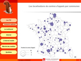 Les localisations de centres d’appels par communes 