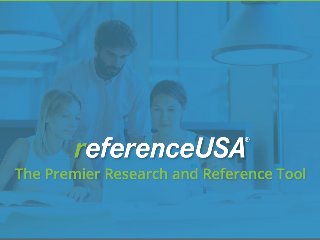 Analyze a Business Community using ReferenceUSA