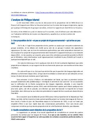 Les débats en séance plénière : http://www.assemblee-nationale.fr/14/cri/2016-
2017/20170066.asp.
L’analyse de Philippe Ma...