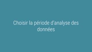 Choisir la période d’analyse des
données
 