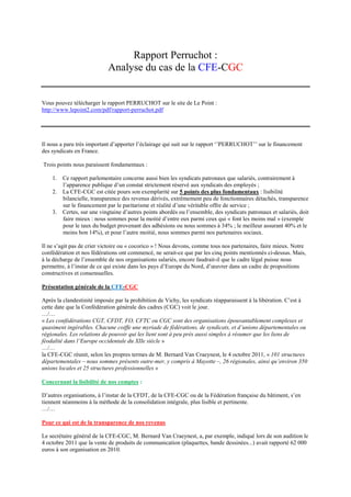 Rapport Perruchot :
                            Analyse du cas de la CFE-CGC


Vous pouvez télécharger le rapport PERRUCHO...