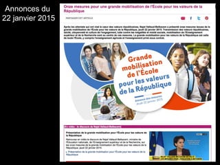 Annonces du
22 janvier 2015
 