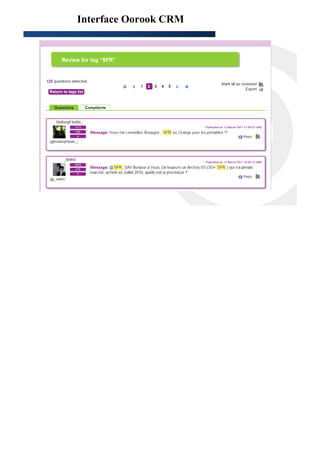Interface Oorook CRM
 