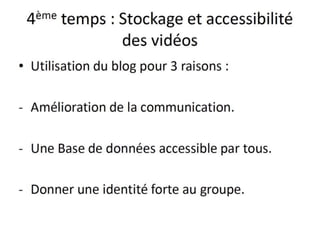 Analyse vidéo et blog