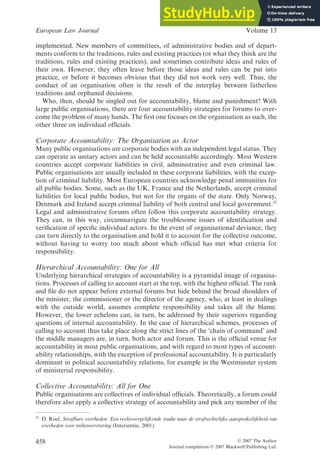 Analysing And Assessing Accountability A Conceptual Framework | PDF