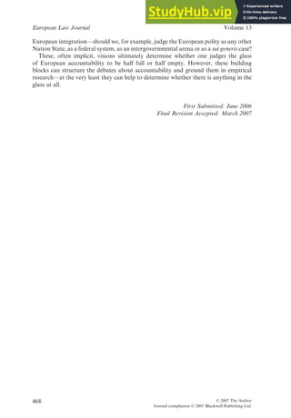 Analysing And Assessing Accountability A Conceptual Framework | PDF