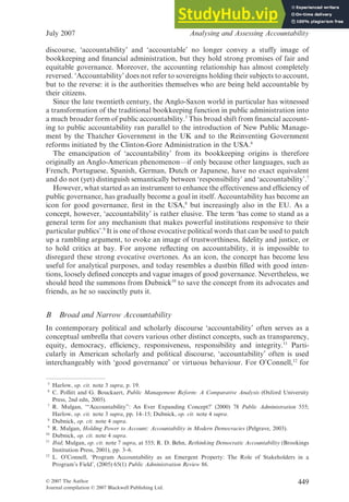 Analysing And Assessing Accountability A Conceptual Framework | PDF