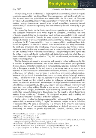Analysing And Assessing Accountability A Conceptual Framework | PDF