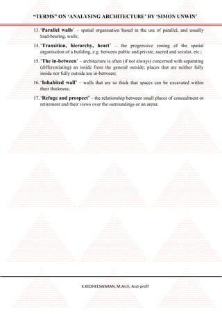 Analysing arch glossary | PDF