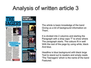 Analysing Magazine Articles | PPT