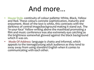 Yellow Connotes Analysing Billboard magazine | PPTX