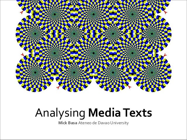 Analysing Media Texts (with particular focus on film)