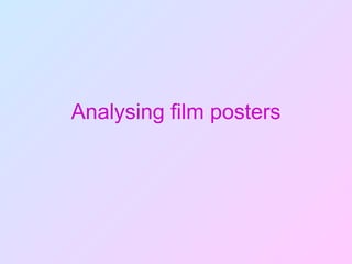 Analysing film posters 