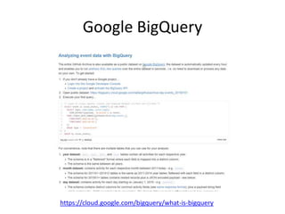 Google BigQuery
https://cloud.google.com/bigquery/what-is-bigquery
 
