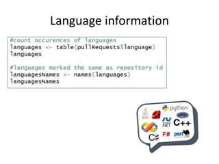 Language information
 