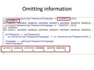 Omitting information
 