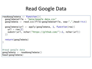 Read Google Data
 