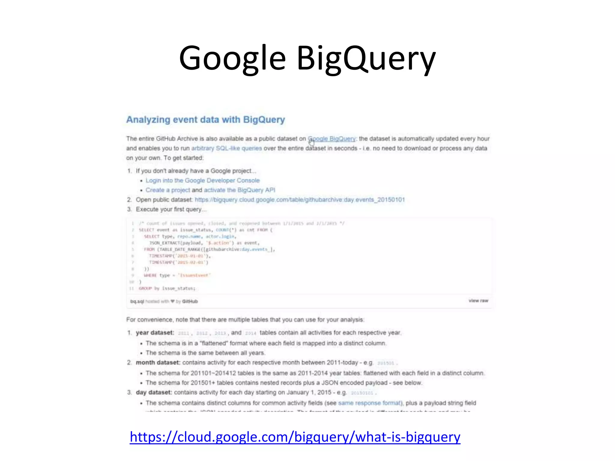 Google BigQuery
https://cloud.google.com/bigquery/what-is-bigquery
 