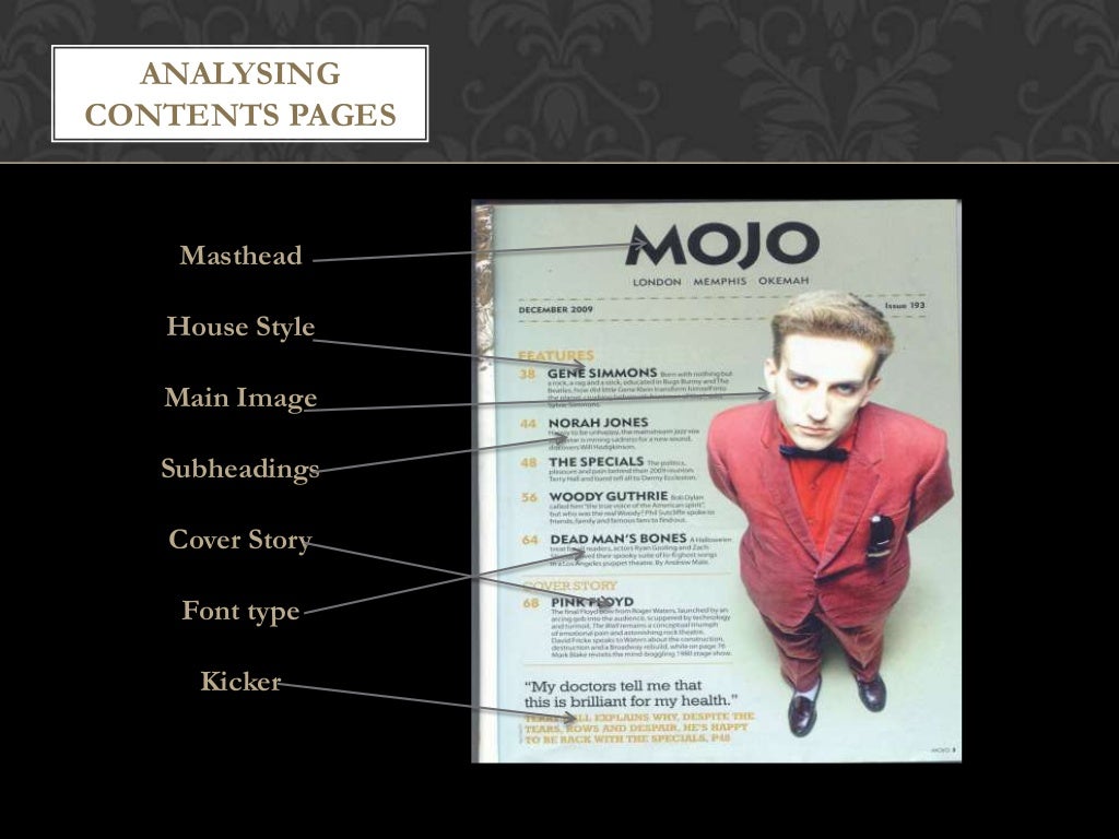 Analysing magazine front covers