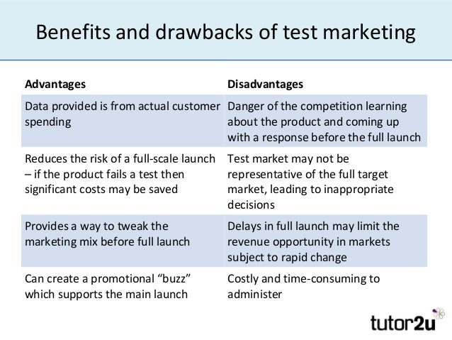 Pros And Cons Of Test Marketing Pros And Cons Of Test Marketing