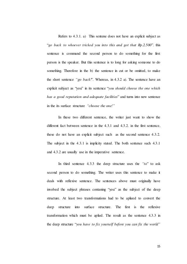 skripsi sastra inggris Analysis of syntax