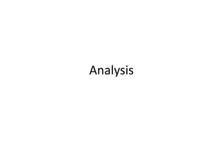 Analysis
 