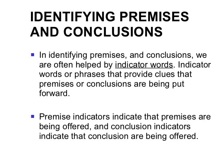 Analysis Intro to Arguments