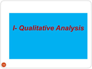 I- Qualitative Analysis
102
 