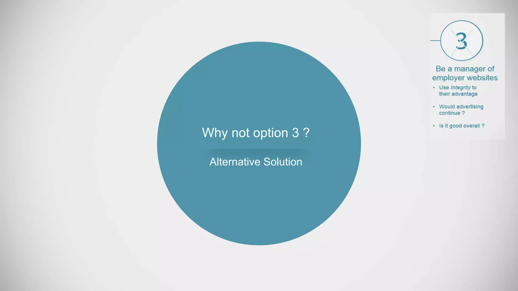 Why not option 3 ?
Alternative Solution
 