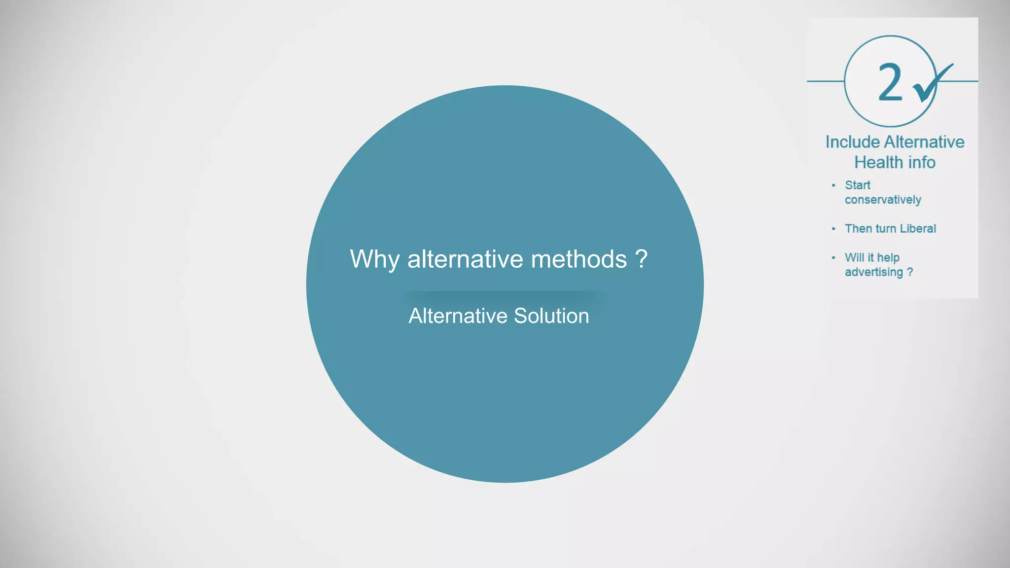 Why alternative methods ?

Alternative Solution
 