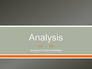 Analysis Analysis For Non-Hostelites 