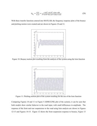 Analysis of Automobile Suspension | DOC