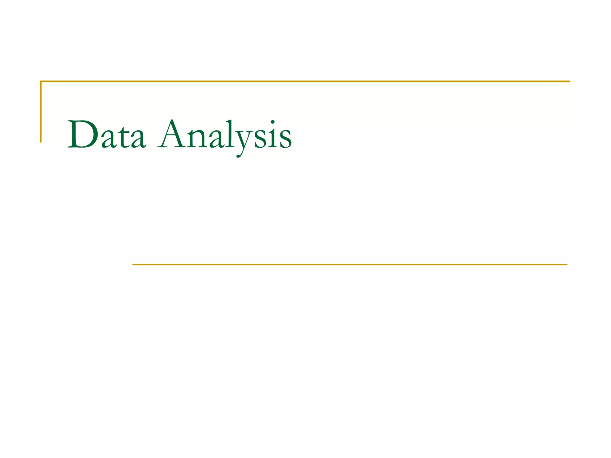 Data Analysis 