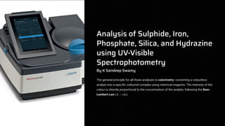Analysis-of-Sulphide-Iron-Phosphate-Silica-and-Hydrazine-using-UV
