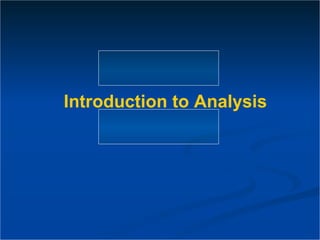 Introduction to Analysis 