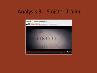 Analysis 3 Sinister Trailer
 