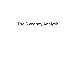 The Sweeney Analysis

 