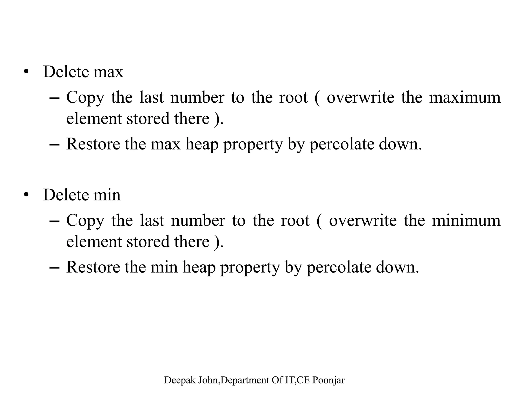 Heap Property Heap Proceduresp 