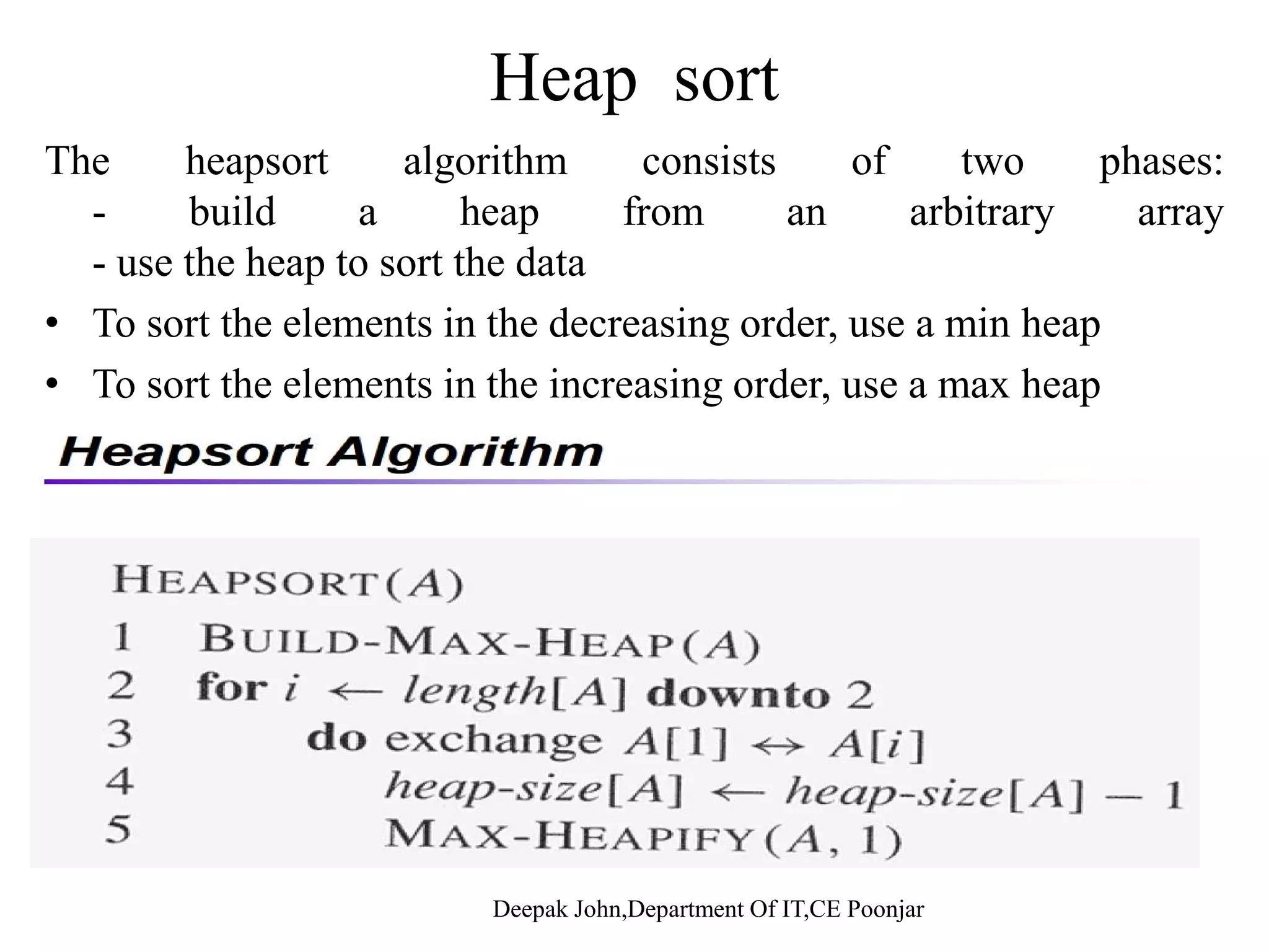 A[4] → A[9] Heap property restored 
