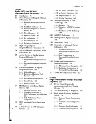 Analysis and design of analog integrated circuits | PDF