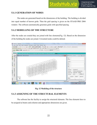 Analysis And Design Of Multi-Storeyed Building Using STAAD PRO | PDF
