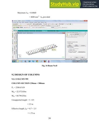 Analysis And Design Of Multi-Storeyed Building Using STAAD PRO | PDF