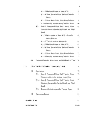 Analysis and design of shear wall transfer beam structure | PDF