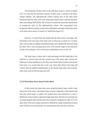 Analysis and design of shear wall transfer beam structure | PDF