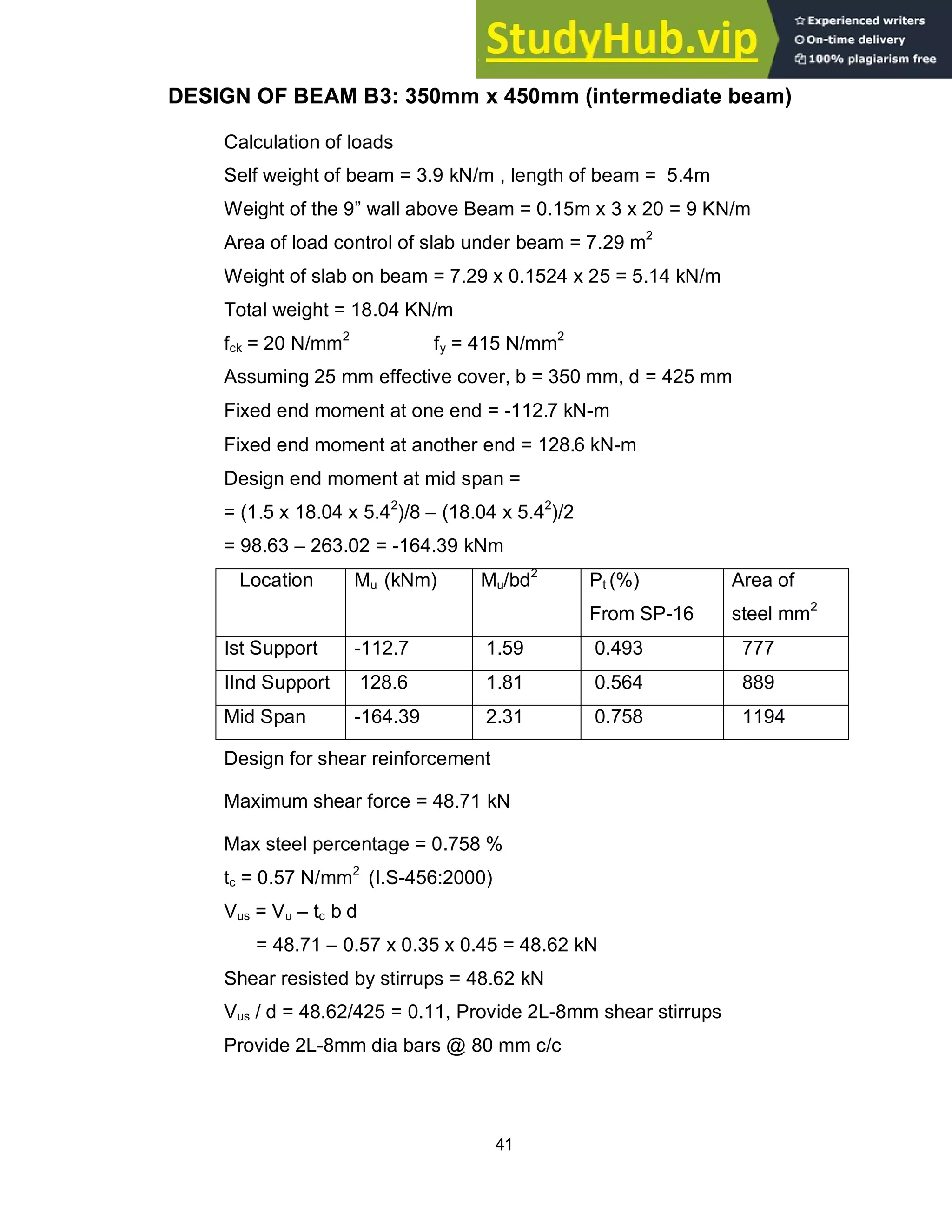 ANALYSIS AND DESIGN OF THREE STOREY FRAMED BUILDING | PDF