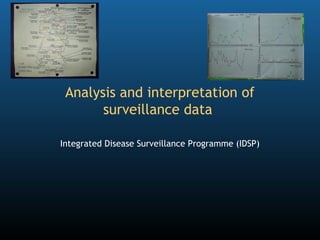 Analysis and interpretation of
       surveillance data

Integrated Disease Surveillance Programme (IDSP)
 