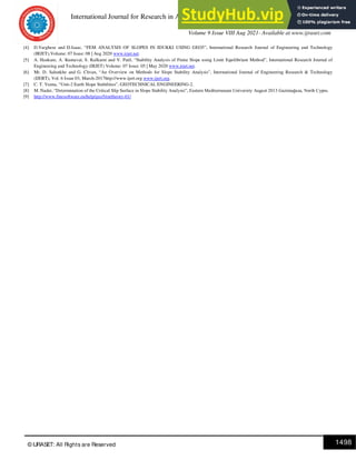 Analysis And Stabilization Of Slopes Using Geo5 Software | PDF
