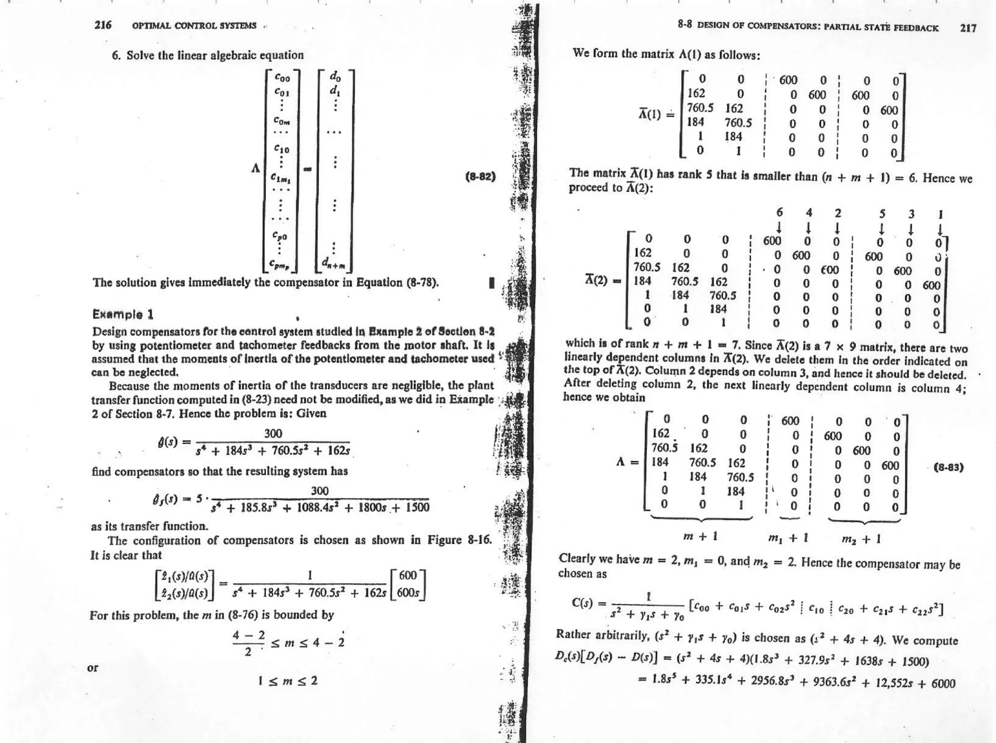 Analysis and synthesis of linear control systems   chen