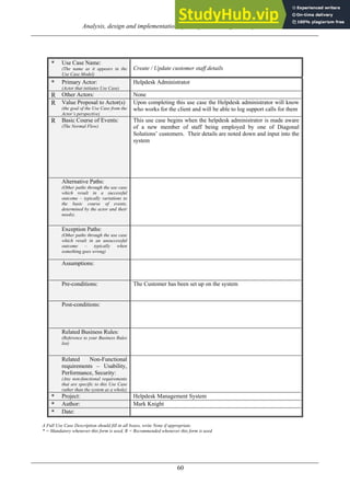 Analysis, Design And Implementation Of A Helpdesk Management System | PDF